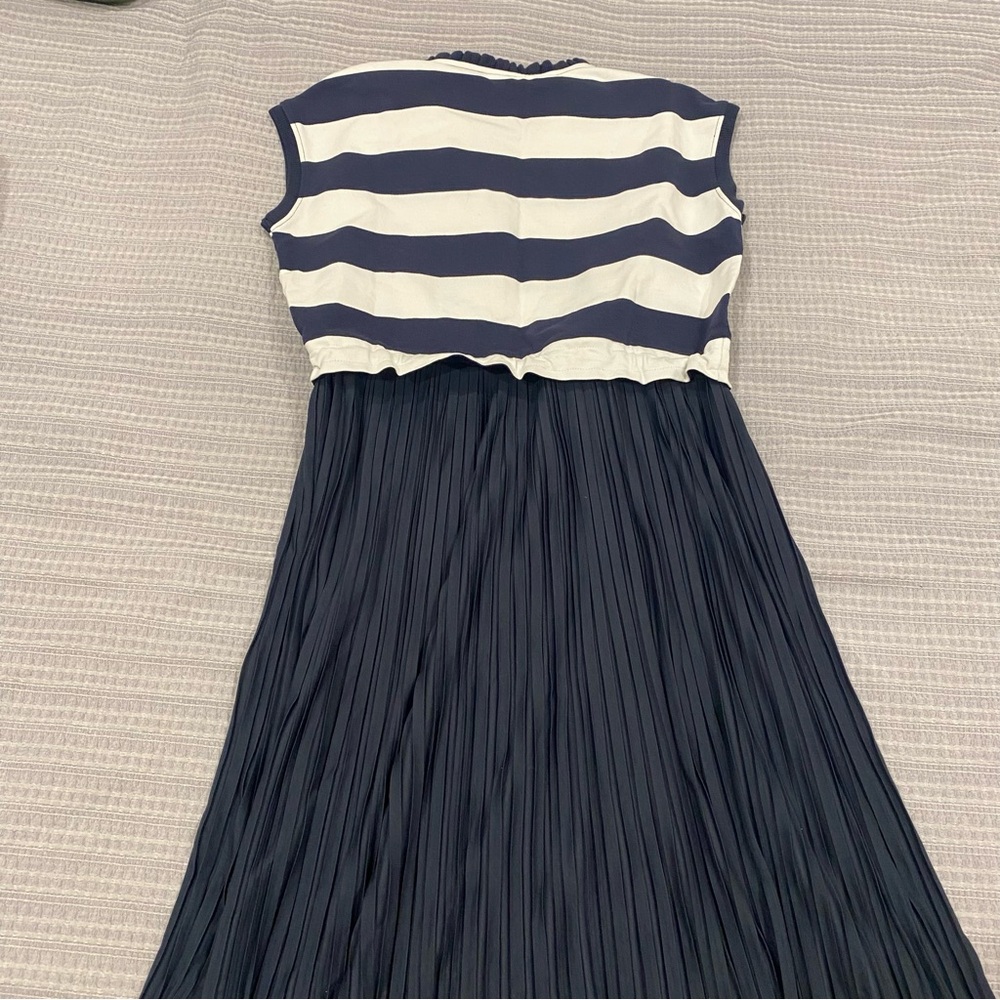 Bogner Women's Blue Striped Ira Dress - Sz Medium (8) - Picture 3 of 16